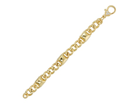 Judith Ripka 14k Gold Clad Cairo Soft Link Bracelet