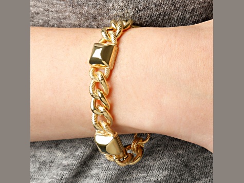 Judith Ripka 14k Gold Clad Cairo Soft Link Bracelet