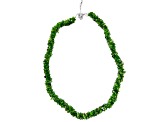 Chrome Diopside Beaded Sterling Silver Necklace 175.00ctw