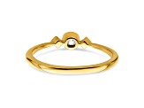 14K Yellow Gold Petite Cushion Diamond Ring 0.11ctw