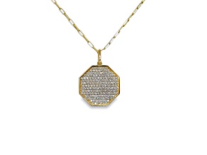 18K .92ctw Diamond Octagonal Pendant