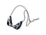 Sodalite Movable Butterfly Collar Sterling Silver Pendant 10ctw