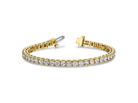 14K Yellow Gold Lab Grown Diamond VS/SI GH, Tennis Bracelet