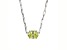 Green Cubic Zirconia Rhodium Over Sterling Silver Paperclip Necklace 3.26ctw