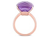 13.33ctw Amethyst 14k Rose Gold Cocktail Ring