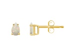 5x3mm Pear Shape Opal 14k Yellow Gold Stud Earrings