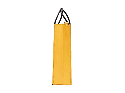 トートバッグ Fendi shopping bag Fendi Roma 2Way Vitello Embossed Yellow Leather Crossbody