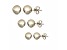 14K White Gold Ball Stud Earrings (3-Pair-Pack)