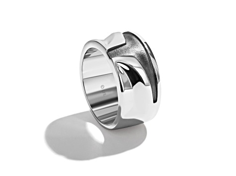 Star Wars™ Fine Jewelry The Mandalorian™ Rhodium Over Sterling Silver Mens Ring