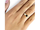 Black Sapphire 14K Gold Over Sterling Silver Ring 0.56ctw