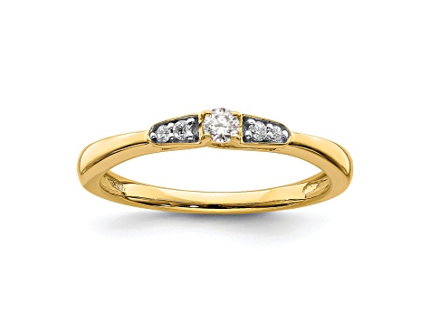 14K Yellow Gold First Promise Diamond Promise/Engagement Ring 0.12ctw