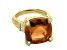 Judith Ripka 10.00ct Citrine and 0.30ctw Bella Luce® Diamond Simulant 14k Gold Clad Cocktail Ring