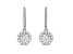 White Cubic Zirconia 14k White Gold Earrings With Velvet Gift Box 2.00ctw