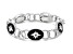 Judith Classic Bella Luce and Black Enamel Rhodium Over Sterling Silver Star Link Bracelet