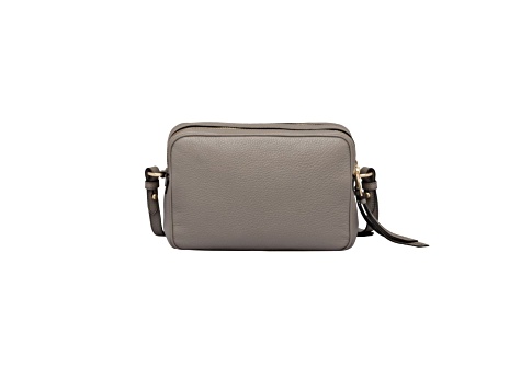 Prada Argilla Grey Vitello Phenix Leather Double Zip