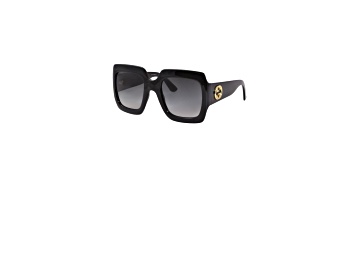 Picture of Gucci Oversize Black Square Grey Gradient 54mm Women's Sunglasses GG0053SN 001