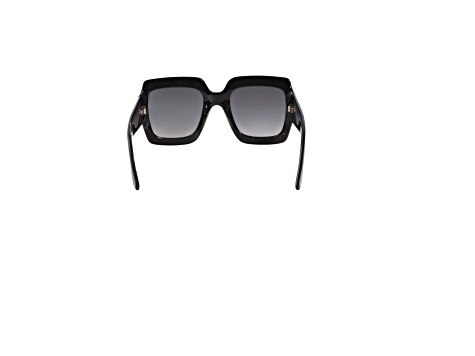 Gucci Oversize Black Square Grey Gradient 54mm Women's Sunglasses GG0053SN 001