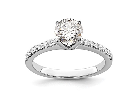 Rhodium Over 14K White Gold Lab Grown Diamond SI1/SI2, G H I, Engagement  Ring