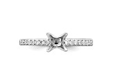 Rhodium Over 14K White Gold Lab Grown Diamond SI1/SI2, G H I, Engagement Ring