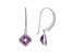 Judith Ripka 3.0ctw Square Amethyst Rhodium Over Sterling Silver Dangle Earrings