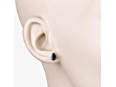 Pear Shaped Blue Sapphire 10K White Gold Teardrop Studs Earrings