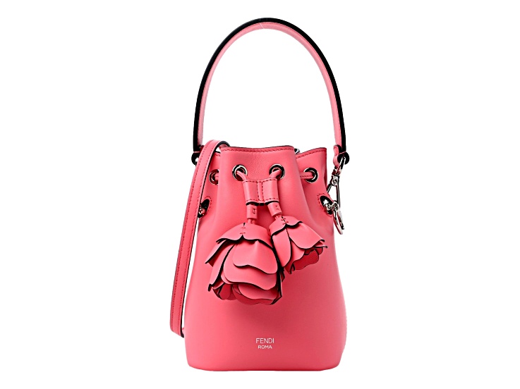 Fendi Calfskin F is Fendi 3D Flower Mini Mon Tresor Bucket