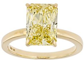 Radiant Cut Yellow Lab-Grown Diamond 14K Yellow Gold Solitaire Ring 3.00ct