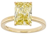 Radiant Cut Yellow Lab-Grown Diamond 14K Yellow Gold Solitaire Ring 3.00ct