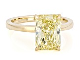 Radiant Cut Yellow Lab-Grown Diamond 14K Yellow Gold Solitaire Ring 3.00ct