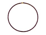 Purple African Amethyst 18k Yellow Gold Over Sterling Silver Tennis Necklace 15.25ctw
