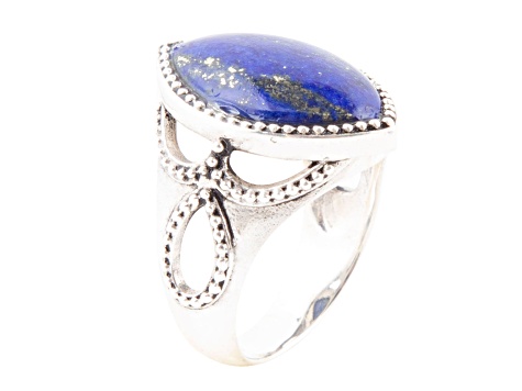 Barse Jewelry Marquise Blue Lapis Lazuli Sterling Silver Ring