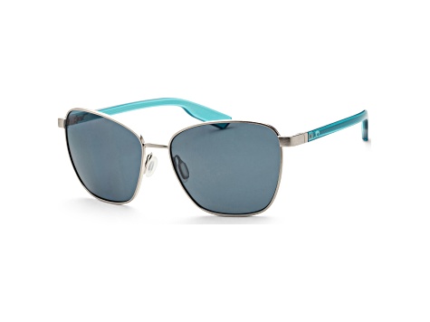 Costa del Mar Unisex Paloma 57mm Brushed Silver Sunglasses | PAL-299-OGP