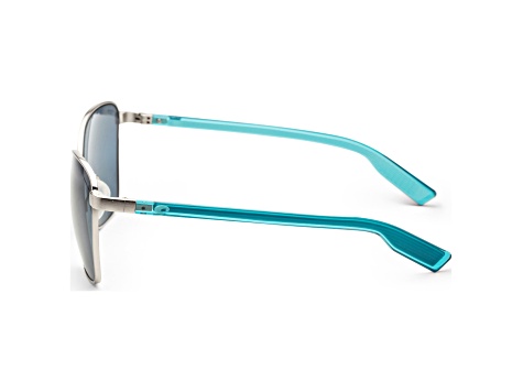 Costa del Mar Unisex Paloma 57mm Brushed Silver Sunglasses | PAL-299-OGP
