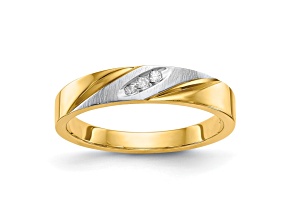 14K Yellow Gold AA Quality Ladies Wedding Band