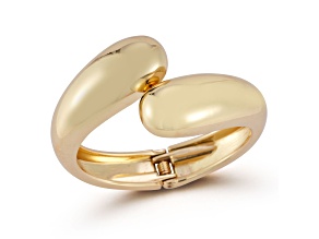 Rachel Zoe Gold Tone Base Metal Bold Polished Bypass Bangle