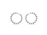 Judith Ripka 1.94ctw Bella Luce Diamond Simulant Rhodium Over Sterling Silver Hoop Earrings