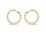 Judith Ripka Bella Luce Diamond Simulant 14k Gold Clad Front Facing Hoop Earrings