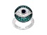 Judith Ripka Multicolor Bella Luce Rhdoium Over Sterling Silver Pave Evil Eye Ring