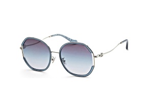 Coach Women's Fashion  59mm Shiny Silver and Blue Sunglasses | HC7144BD-94148H-59