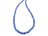 Tanzanite Beaded Sterling Silver Necklace 50.00ctw