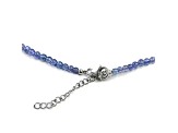Tanzanite Beaded Sterling Silver Necklace 50.00ctw