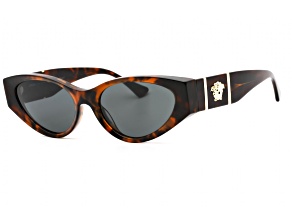Versace Havana Cat Eye / Dark Gray Lenses Sunglasses