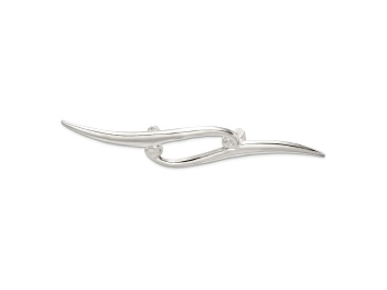 Picture of Sterling Silver Polished Double Scroll Pin Brooch