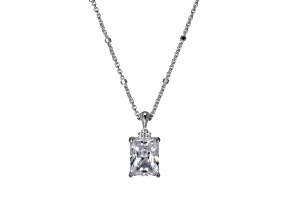 White Cubic Zirconia Platineve® Pendant With Chain 2.91ctw