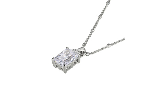 White Cubic Zirconia Platineve® Pendant With Chain 2.91ctw