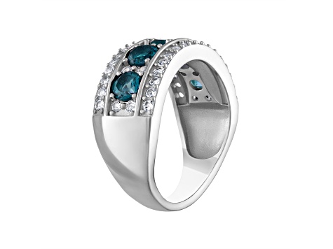 London Blue Topaz Sterling Silver Ring 2.59 ctw