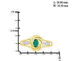 Green Emerald 14K Gold Over Sterling Silver Ring 0.33ctw