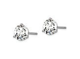 Rhodium Over 14K Gold Lab Grown Diamond 1 1/2ct. VS/SI GH+, 3 Prong Stud Earrings