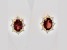 1.80ctw Oval Garnet and Cubic Zirconia 14K Yellow Gold Over Sterling Silver Earrings