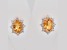 1.34ctw Oval Citrine and Cubic Zirconia 14K Rose Gold Over Sterling Silver Earrings